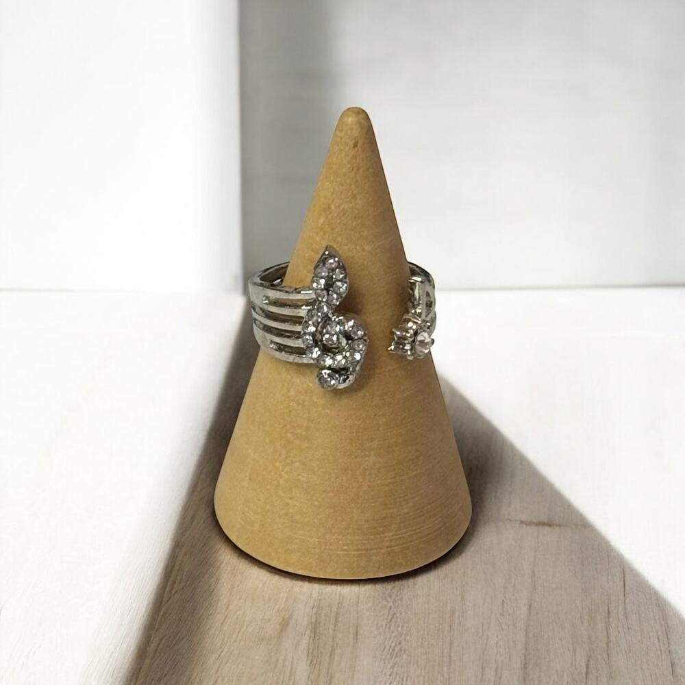 Music Note Adjustable Open Ring - Picture 4 of 7